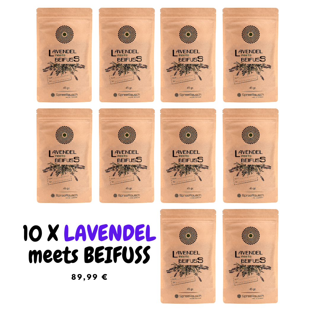 10 x Lavendel - Beifuss Mischung von SpreeRauch, Kräutermischung für Tee und mehr