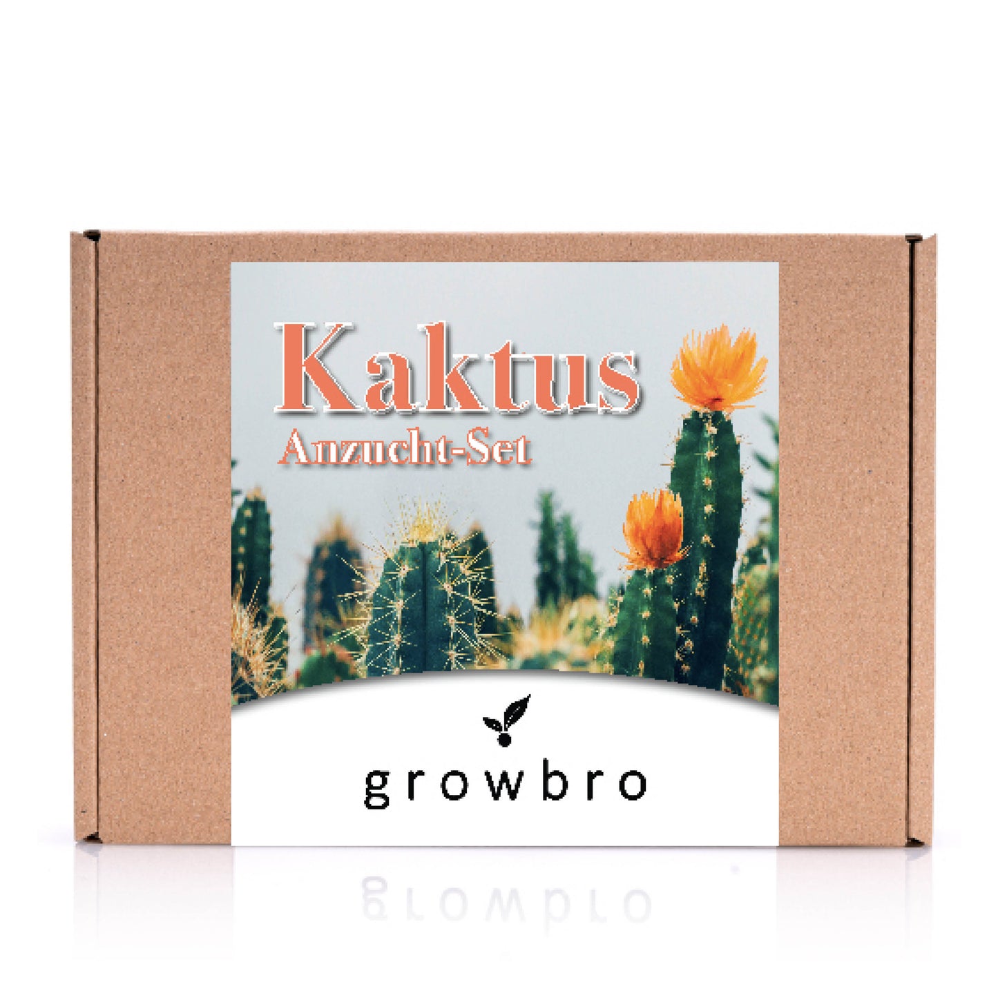 growbro Kaktus Anzuchtset - DIY Geschenkidee für Pflanzenliebhaber - Komplettes Starter Set mit Samen, Erde & Topf | Das grüne Hobby für Zuhause & Büro