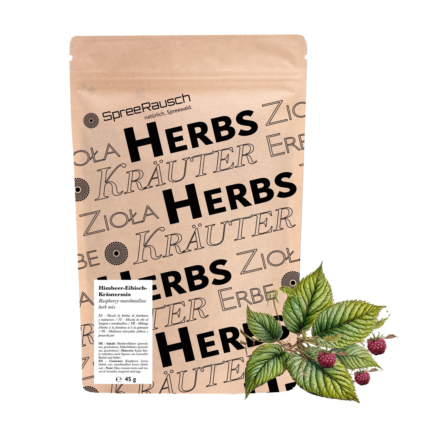 Himbeer meets Eibisch Mischung von SpreeRausch, DEINE Kräutermischung # Himbeerblätter # Eibischblätter # Eibischblatt