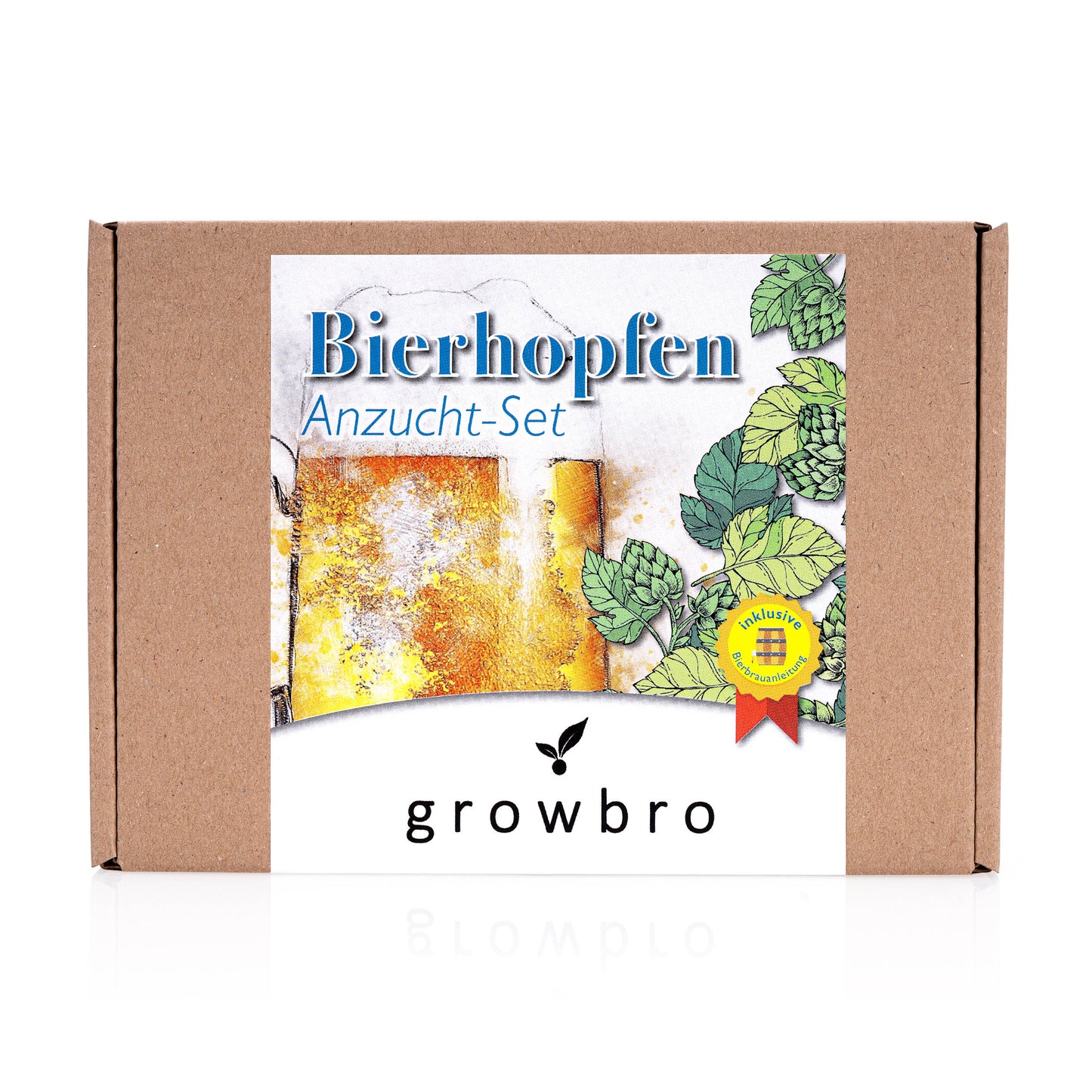 growbro | Hopfen Anzuchtset | Der Weg zu DEINEM EIGENEN BIER | Das Geschenk für Männer, Freunde & Papa # Bier Geschenk für Männer