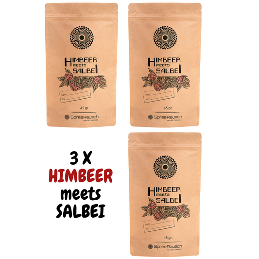 3 x Himbeer - Salbei Mischung von SpreeRausch, Die ORIGINAL Kräutermischung