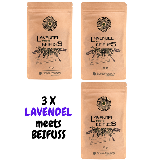 3 x Lavendel - Beifuss Mischung von SpreeRauch, die ORIGINAL Kräutermischung