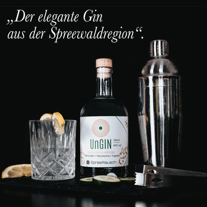 UnGIN von SpreeRausch - Die edle Gin Spirituose aus dem Spreewald, MACH KEINEN UnGIN - 0,5 Liter Flasche