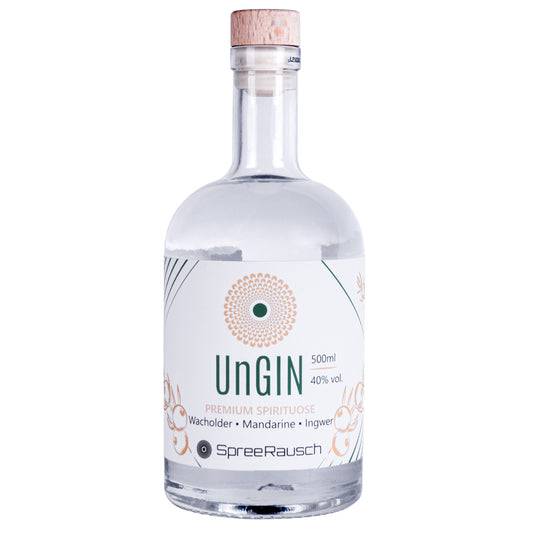 UnGIN von SpreeRausch - Die edle Gin Spirituose aus dem Spreewald, MACH KEINEN UnGIN - 0,5 Liter Flasche