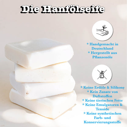 Hanfölseife von spreetherm, inkl. Schwamm als Geschenkset, wunderbar um Danke zu sagen