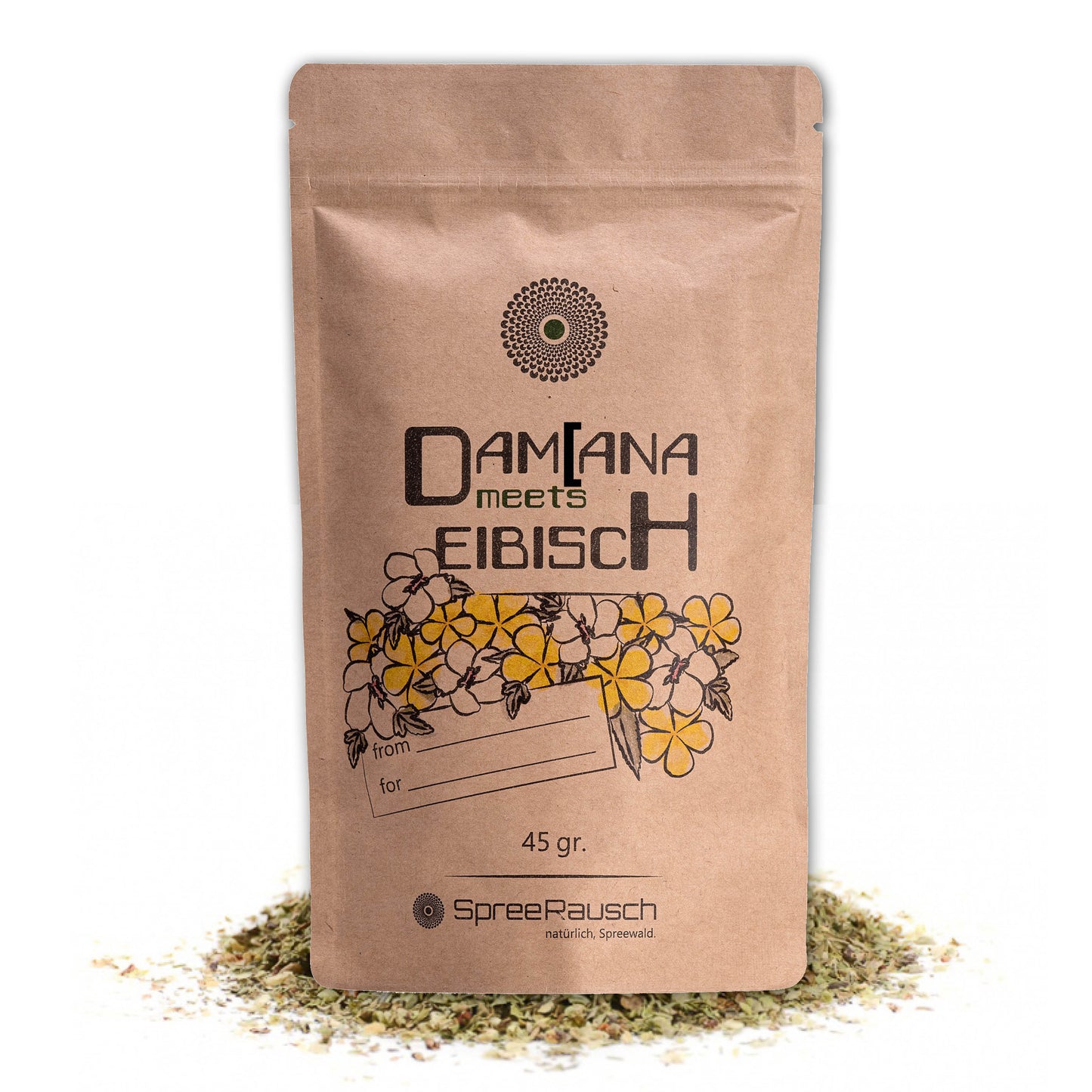 Damiana meets Eibisch Tee-Mischung von SpreeRausch, DEINE Original Kräutermischung für viele Verwendungsmöglichkeiten